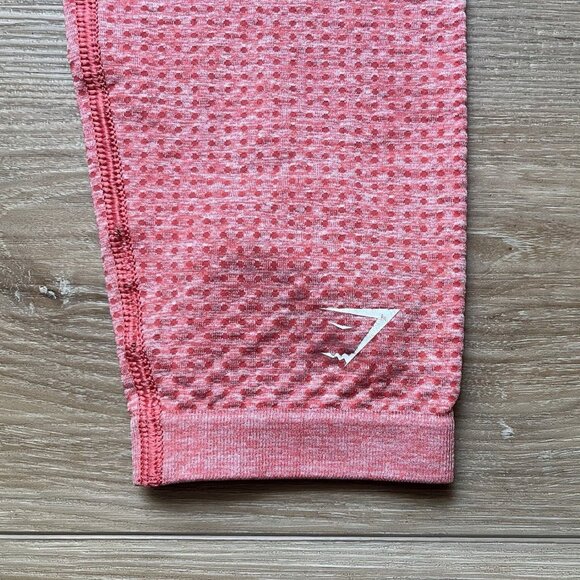 GYMSHARK Vital Seamless Coral Marl Leggings - Size Large - Picture 11 of 16